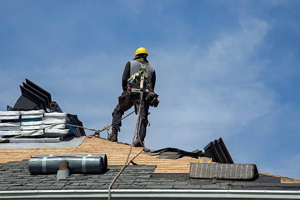 Professional Gutter Installation technician working in Hydes, MD